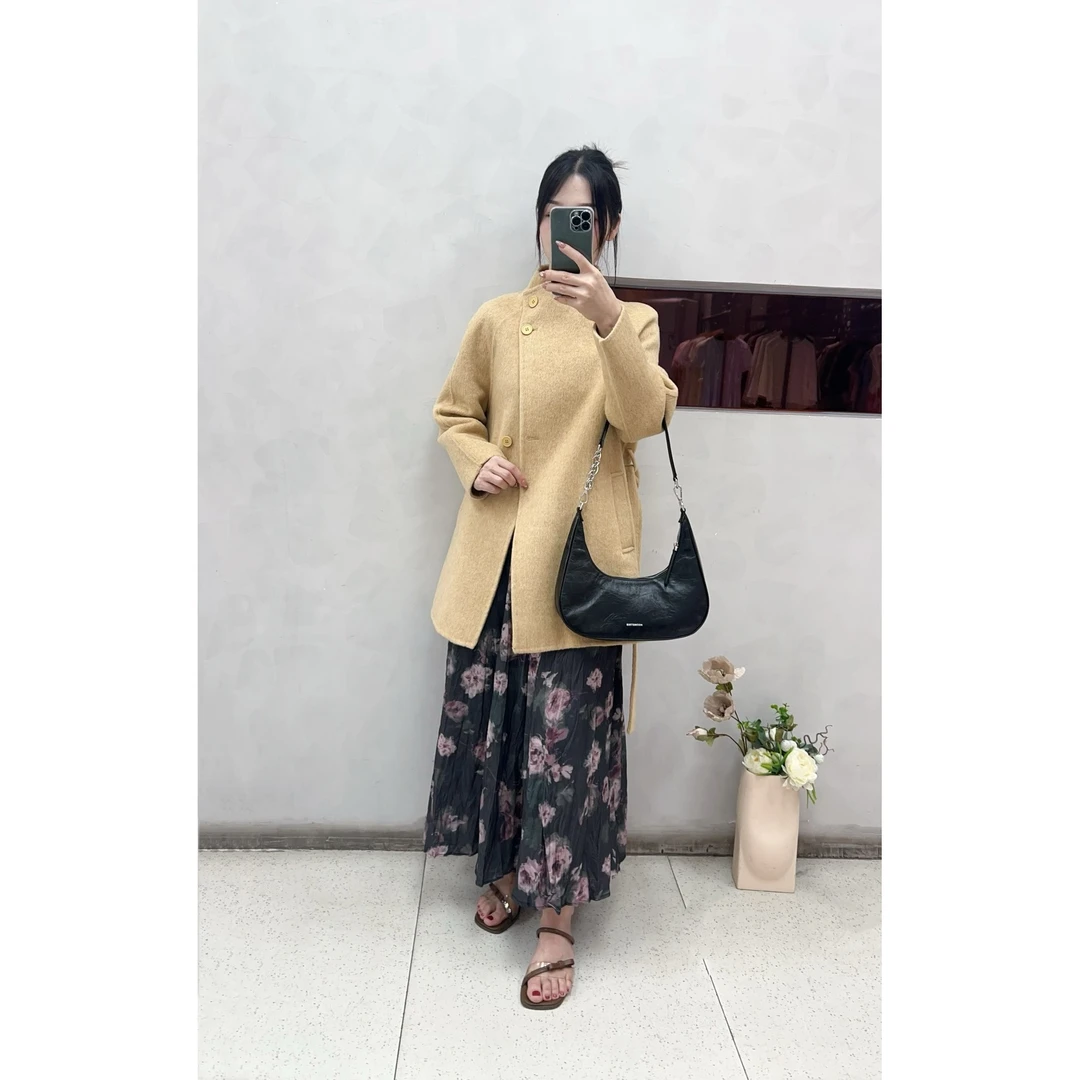 【小萤专属】时尚气质通勤外套大风新款羊大衣SS59029