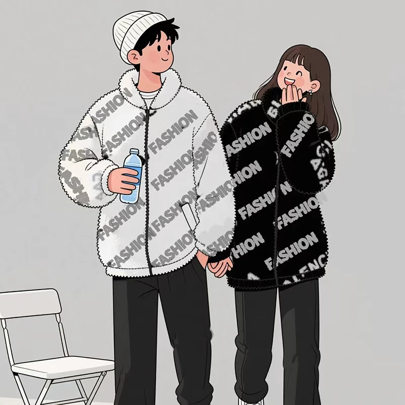 【蓄热保暖】秋冬新款情侣外穿雪花绒加厚套装休闲家居服睡衣两件套
