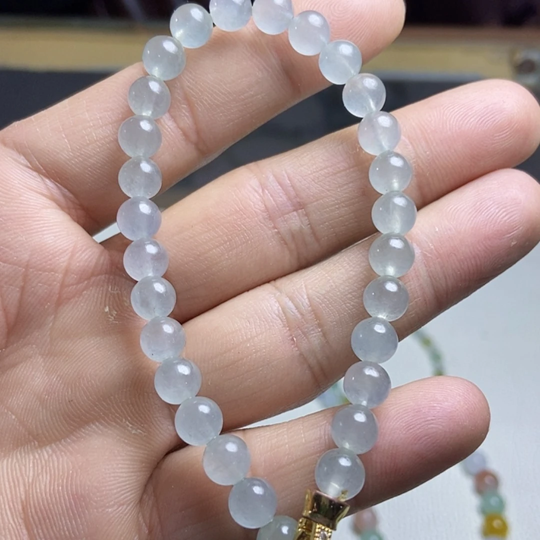 定制翡翠未镶嵌卡6.9白冰008