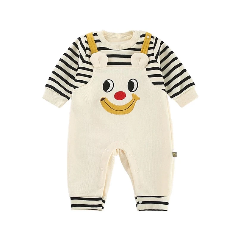 s【优选】超萌宝宝春秋连体衣新生儿哈衣爬爬服满月百天sy