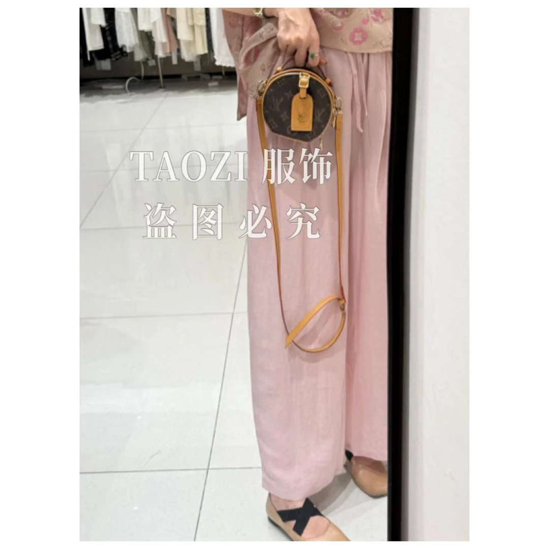 【桃子自制】17166 夏季舒适显瘦百搭棉麻裤直筒裤女