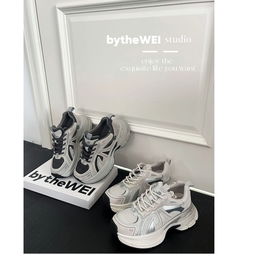 bytheWEI自制【旷野追风】2025年春季新款透气老爹鞋女百搭8253-3