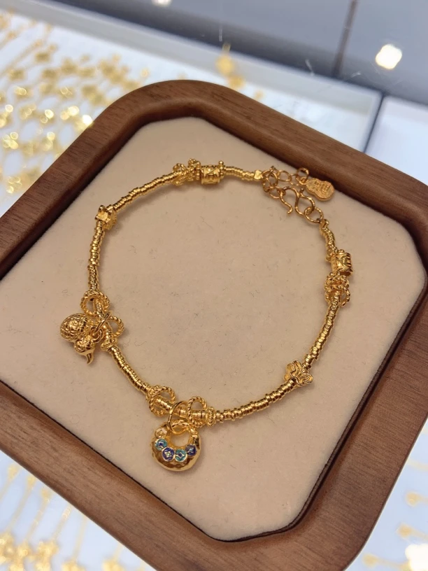 足银手链 珐琅福袋葫芦盘缠手链手工气质轻奢时尚百搭精致可调节