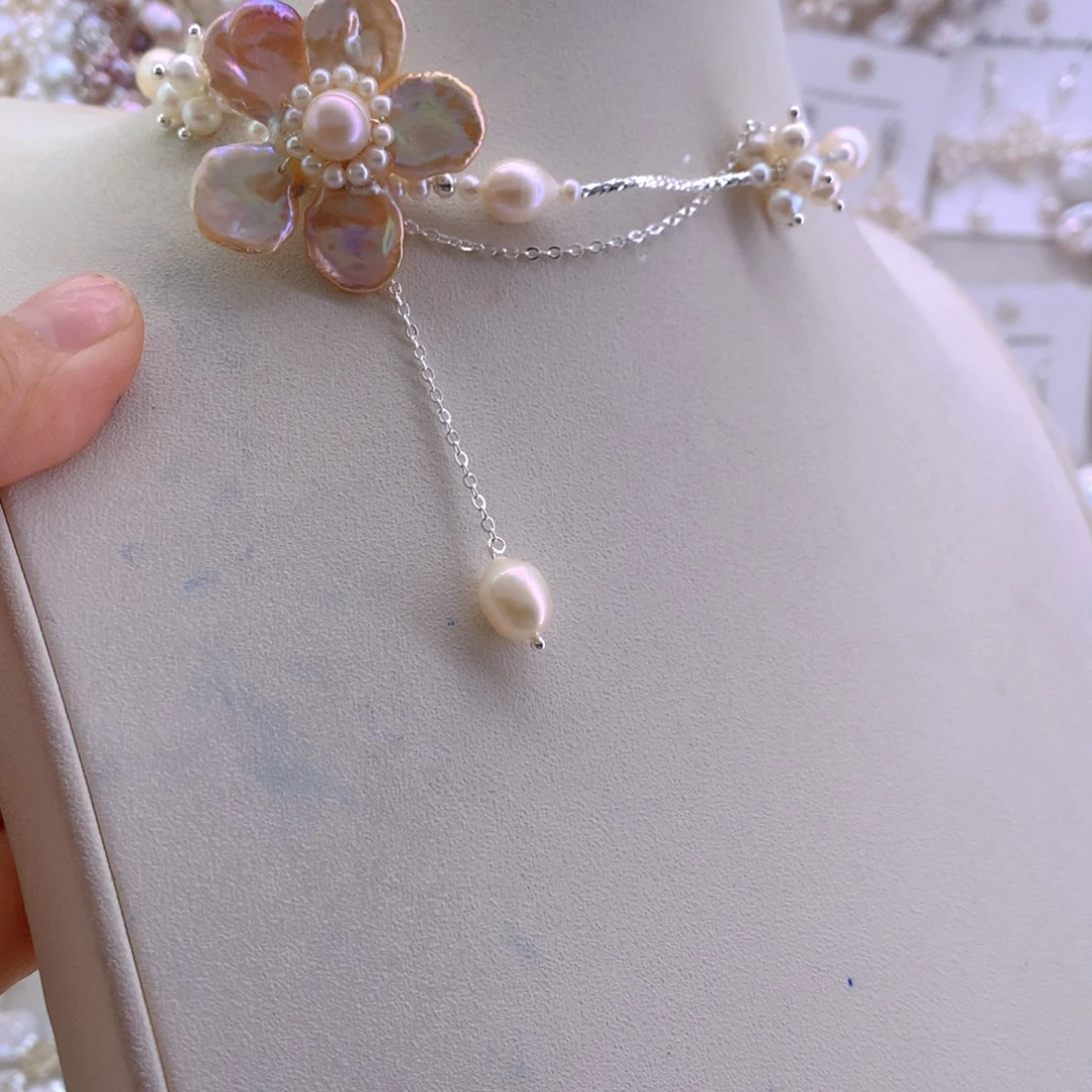 ༄***༄未镶嵌项链淡水珍珠