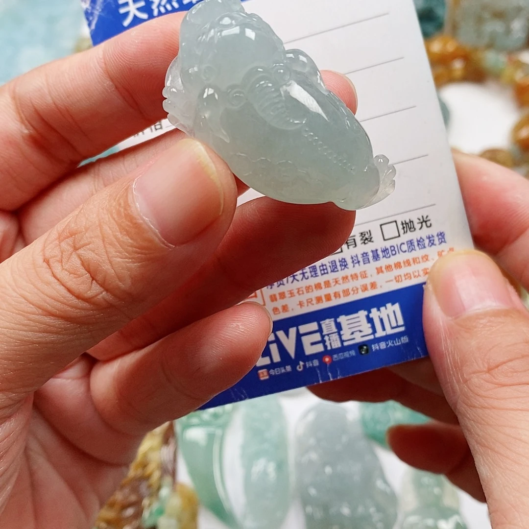 翡翠未镶嵌颈饰金蟾
