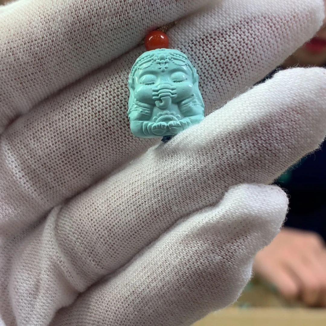 绿松石未镶嵌挂件