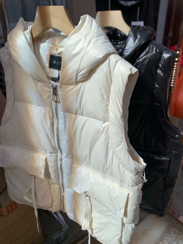 6158 冬季连帽百搭羽绒马甲