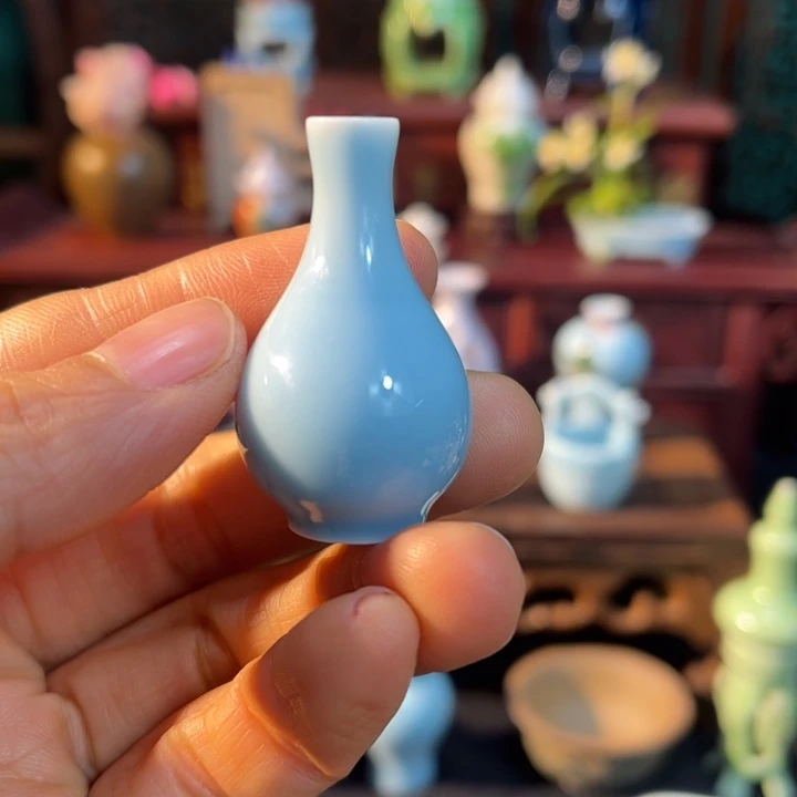 摆件微陶老王迷你花瓶