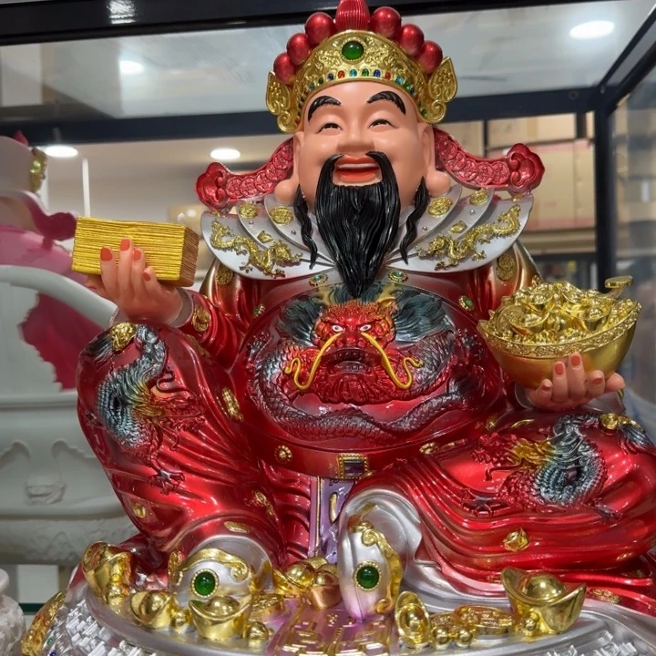 有机玻璃19寸50厘米高财神树脂
