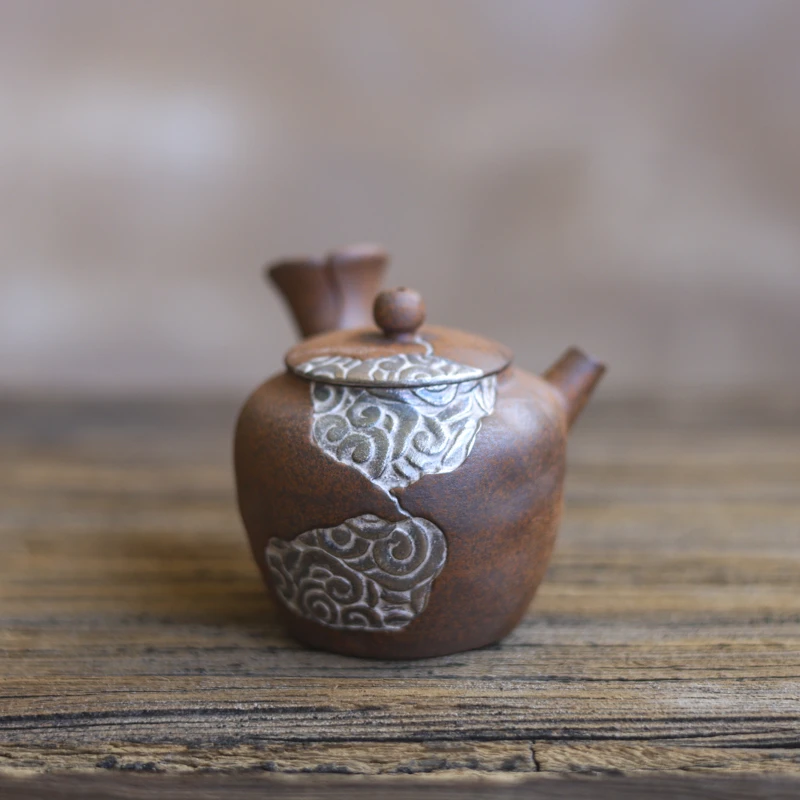 小黑灰念玄幽壶家室用茶道茶具茶壶泡茶壶（Q2082）