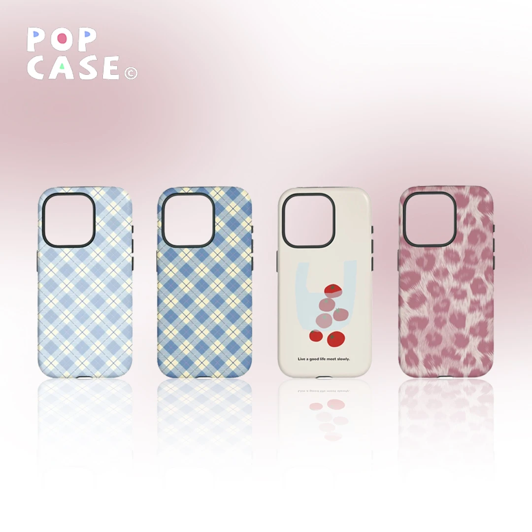 简约插画韩菲二合一适用于苹果16/15/14/13系列手机壳