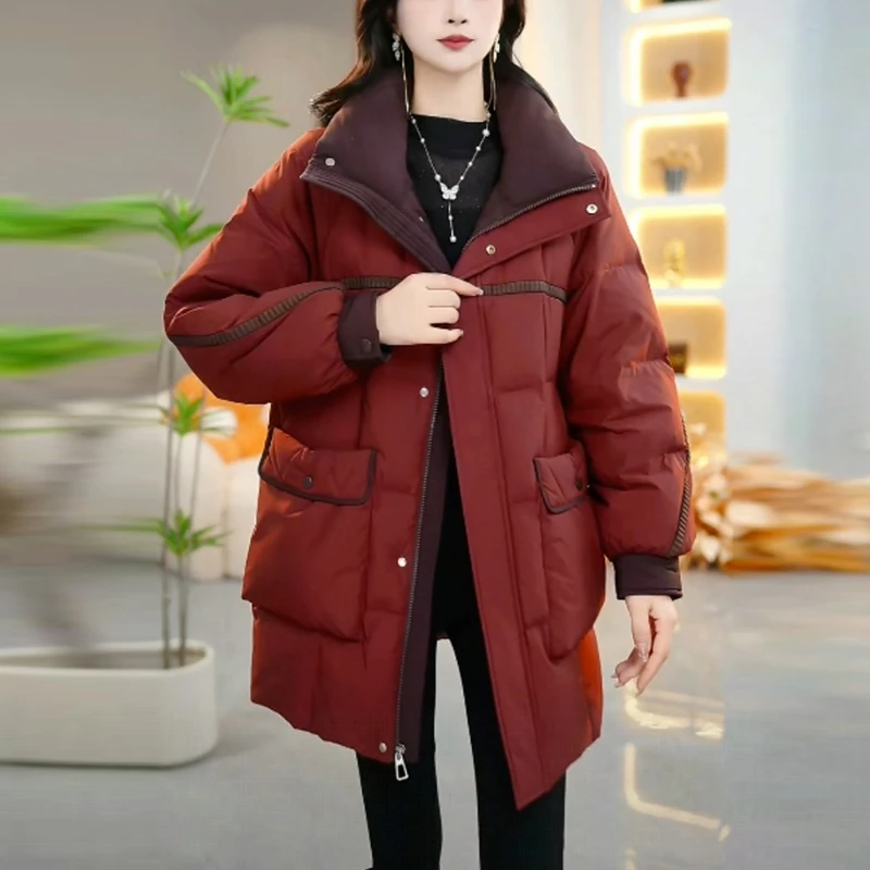 白鸭绒气质加厚保暖羽绒服女士冬季2025新款韩版时尚洋气显瘦外套