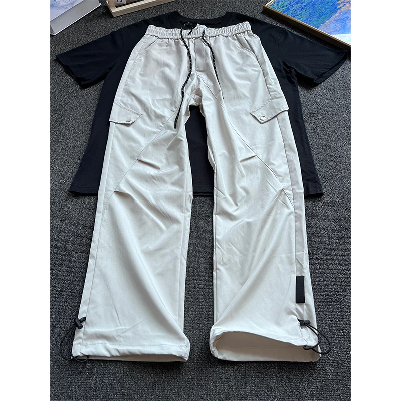 速干软壳工装裤男女款防风防水机能风裤子美式高街户外徒步登山裤