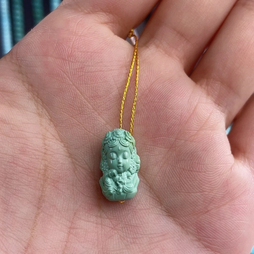 绿松石未镶嵌配饰菜籽度母卡8.7