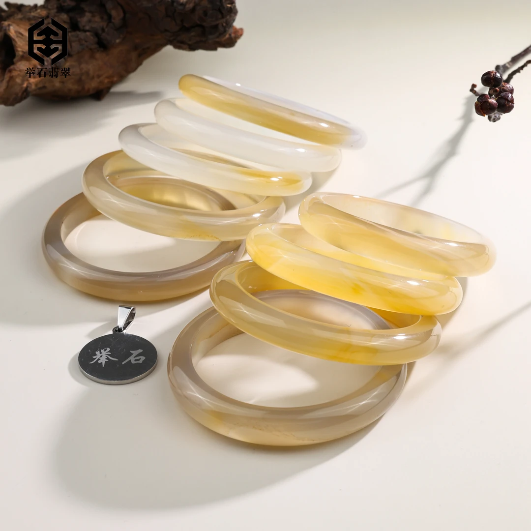 【举石珠宝】T0911-512-112玛瑙手镯（一件/多样性发/圈口自选）H