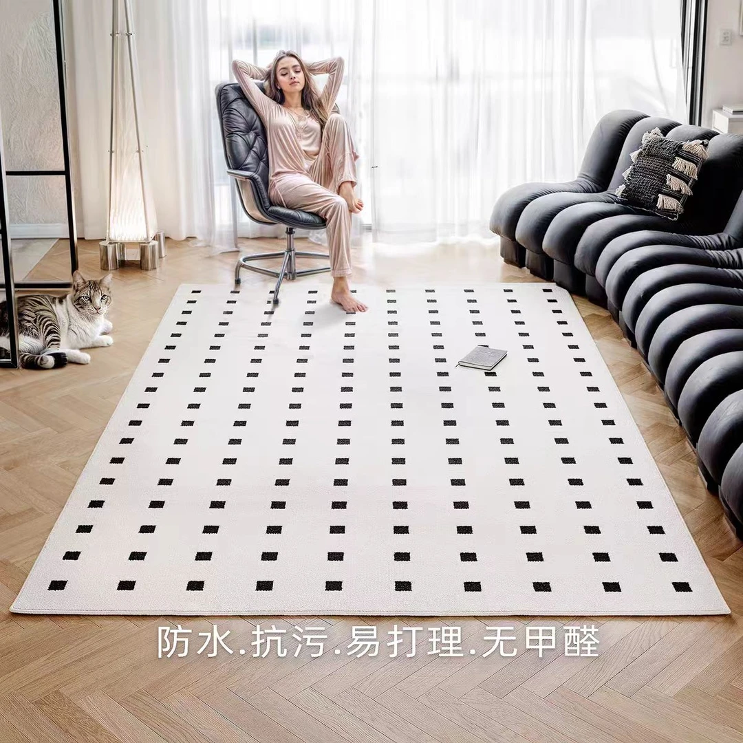 黑石公域防水防污免洗轻奢高级感地毯客厅卧室床边大面积高端地毯