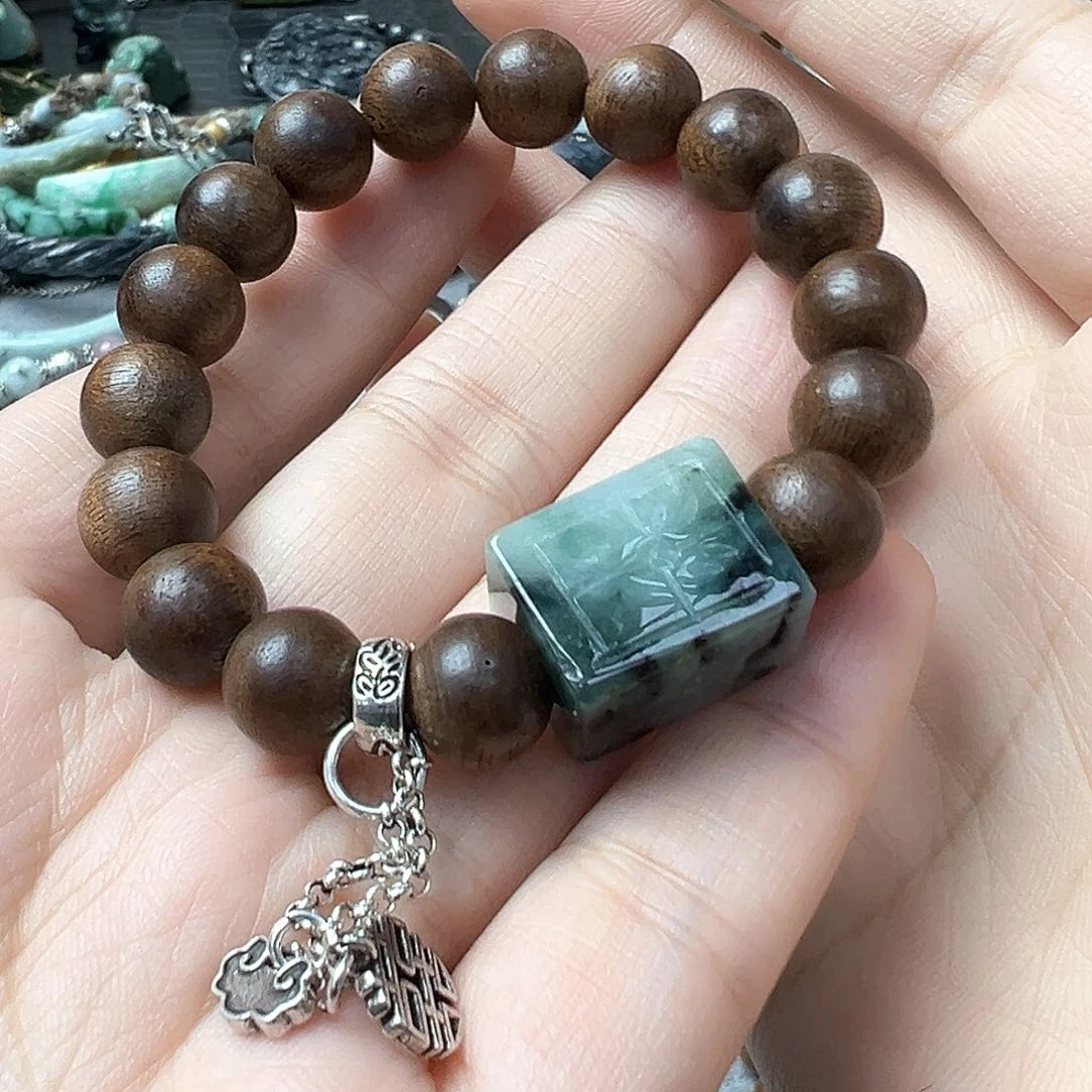 翡翠手链未镶嵌炸