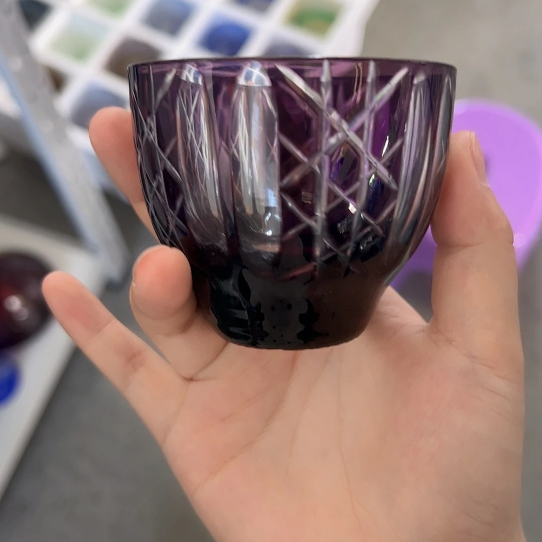 水晶玻璃高脚款微瑕一个