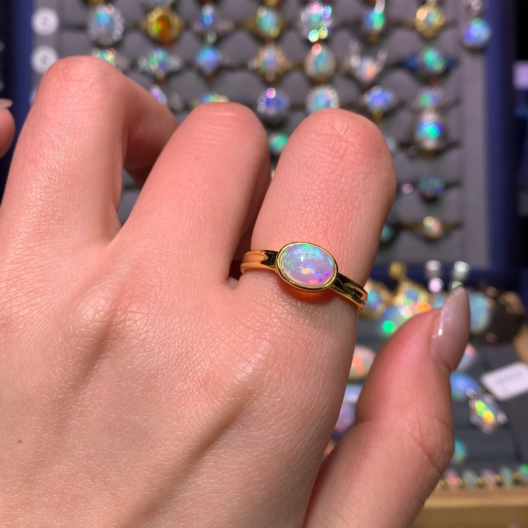 银S925镶嵌欧泊戒指款式