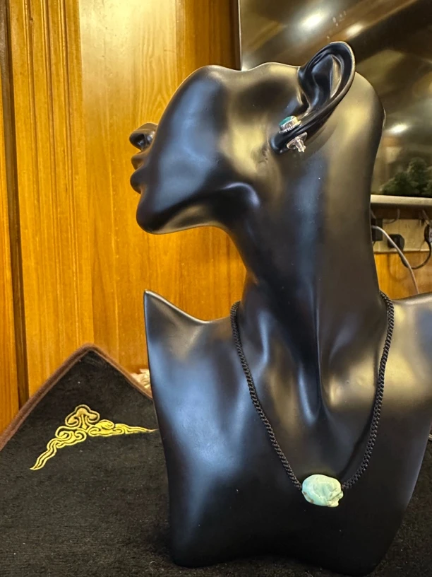 非金属棉绳项链 绿色项链7复古手工