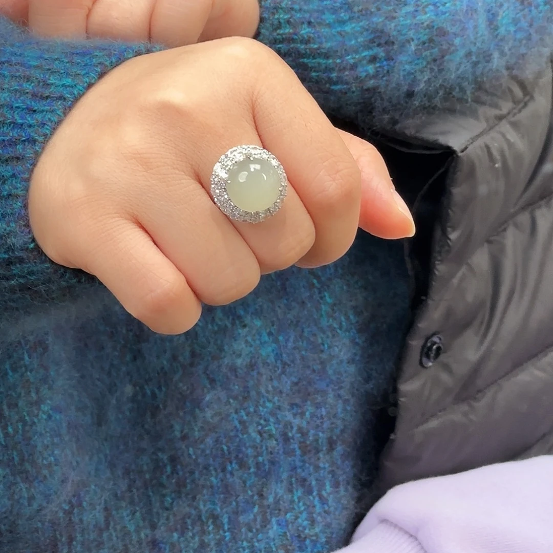 和田玉未镶嵌戒指