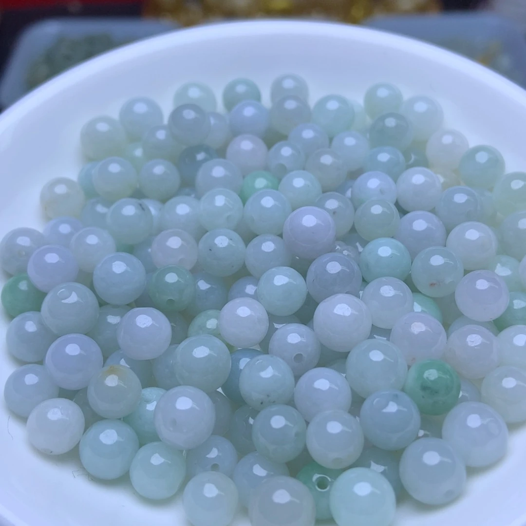 未镶嵌手链翡翠卡7.1冰果绿10个