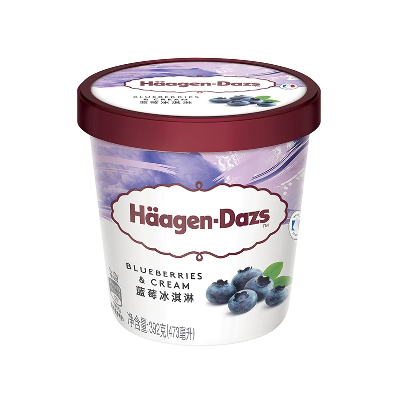哈根达斯蓝莓冰淇淋 81克/杯雪糕同城送雪糕同城配