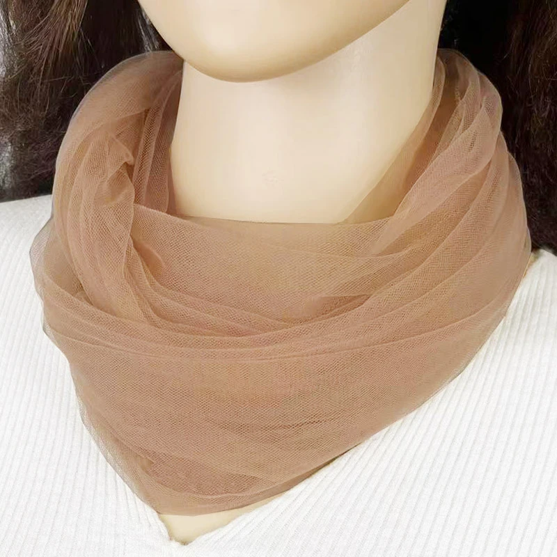 春夏网红款女士防晒护颈小围脖套头薄款装饰遮颈纹丝巾围巾护脖子