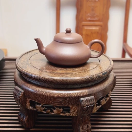 茶壶紫砂黄龙山原矿底槽清半手工瑕（160 cc）