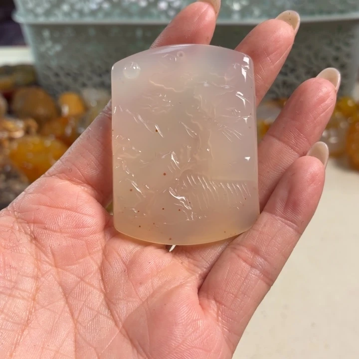玛瑙/玉髓未镶嵌吊坠(不含链)