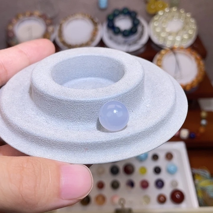 水晶手串银S925镶嵌朝***季蓝玉髓