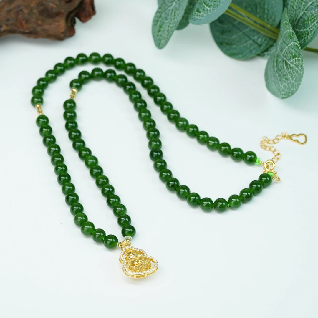 【小北好物】和田玉DIY项链约6mm【多样性发一件】-17QH75X260