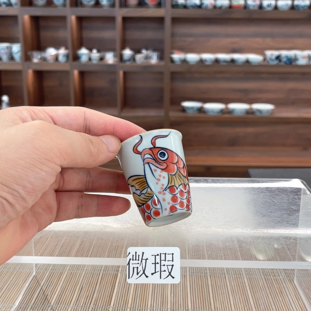 釉下手绘茶具微瑕