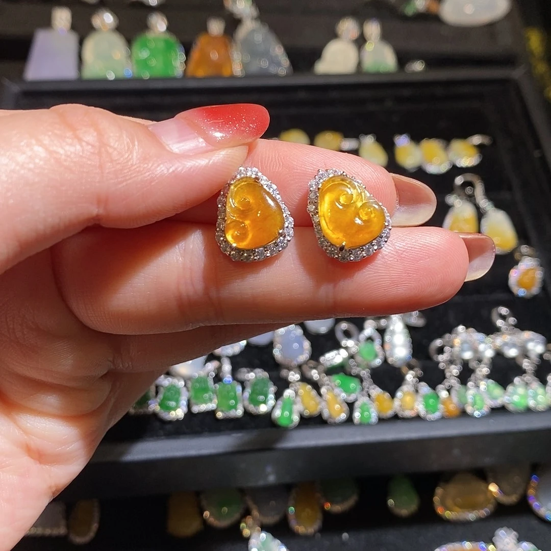 颈饰银S925镶嵌翡翠天然翡翠