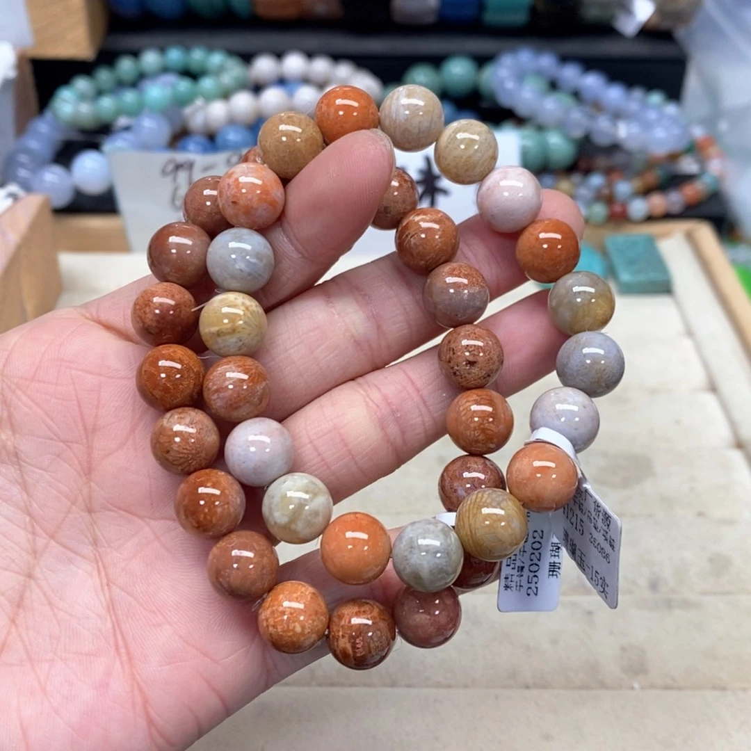 硅化珊瑚（珊瑚玉）手链未镶嵌爱***鱼191