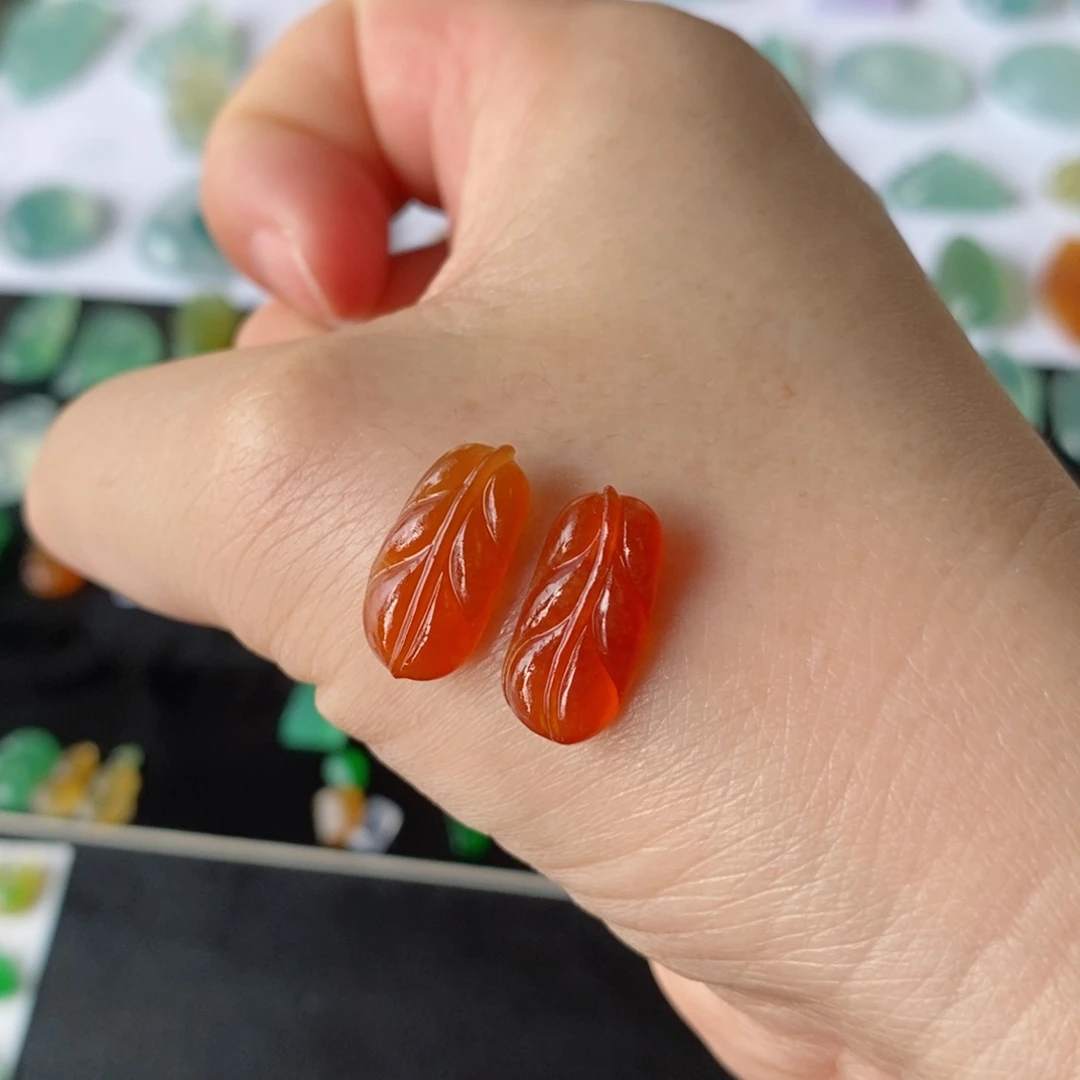 定制翡翠未镶嵌树叶