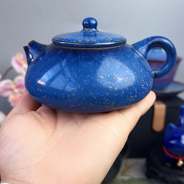 琉璃手工艺品钧瓷单壶