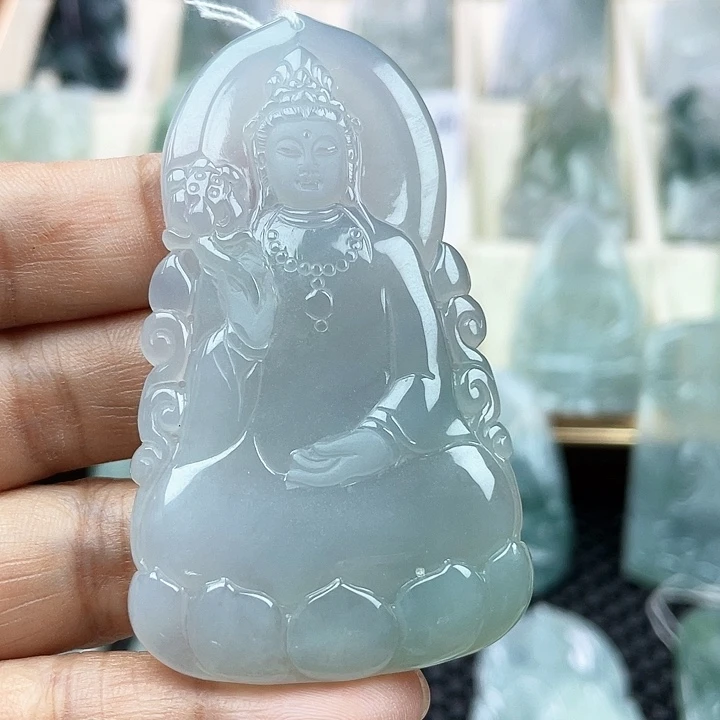 翡翠未镶嵌颈饰天然翡翠素衣