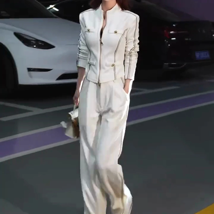 高级感气质时尚休闲运动套装女秋季新款修身显瘦卫衣长裤两件套潮