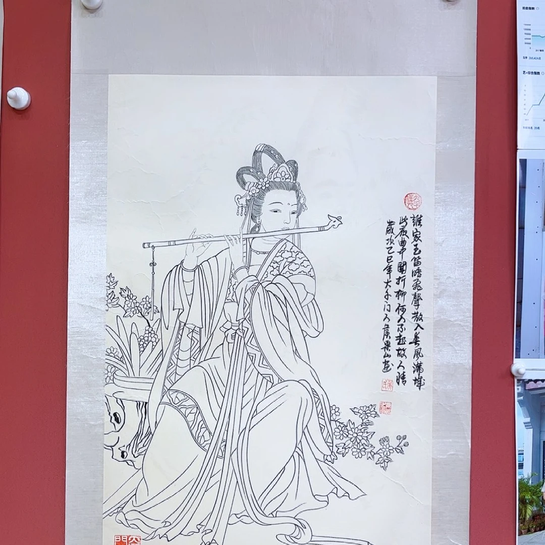 国画侯果山老师亲笔手绘作品朵
