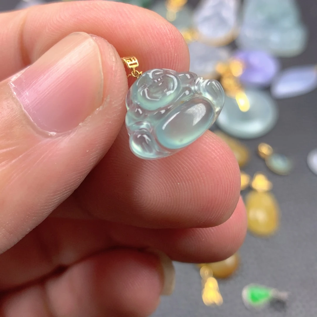 【闪购商品】颈饰18K金镶嵌翡翠翡翠