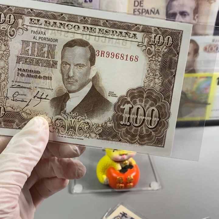 纸币顾*子西班牙100 尾168