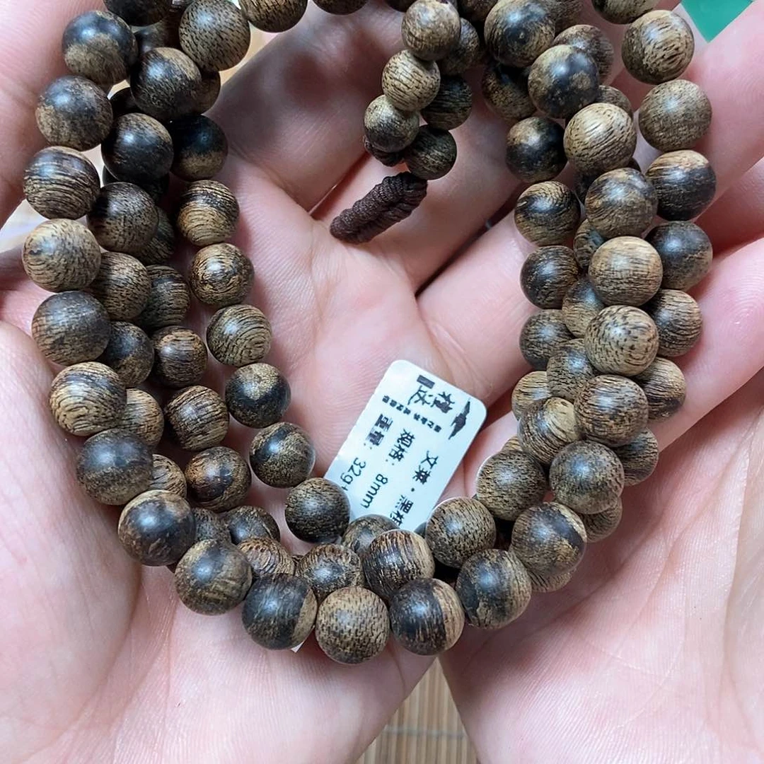 手串沉香文莱黑棋0.8 32克 九九沉