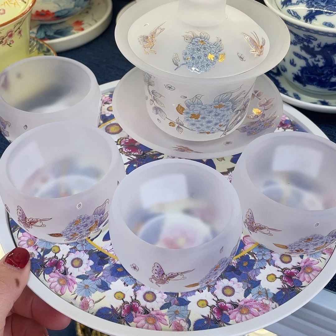 陶景德陶瓷盖碗茶具