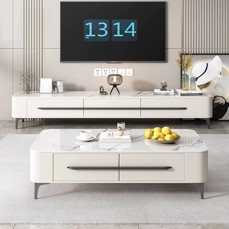 2025新款岩板茶几桌客厅轻奢现代简约网红大小户型茶几电视柜组合