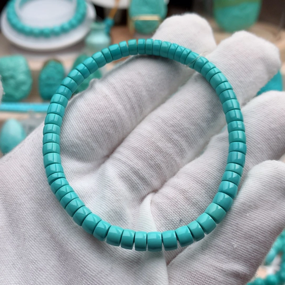 绿松石珠宝奇石未镶嵌4.8mm