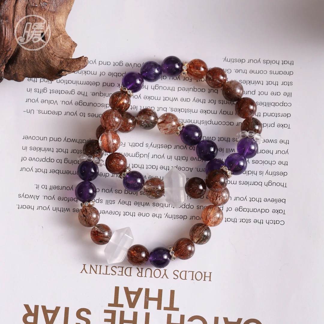 单圈多宝手串9mm搭配切面配件黑金超手链F5528多样性发一