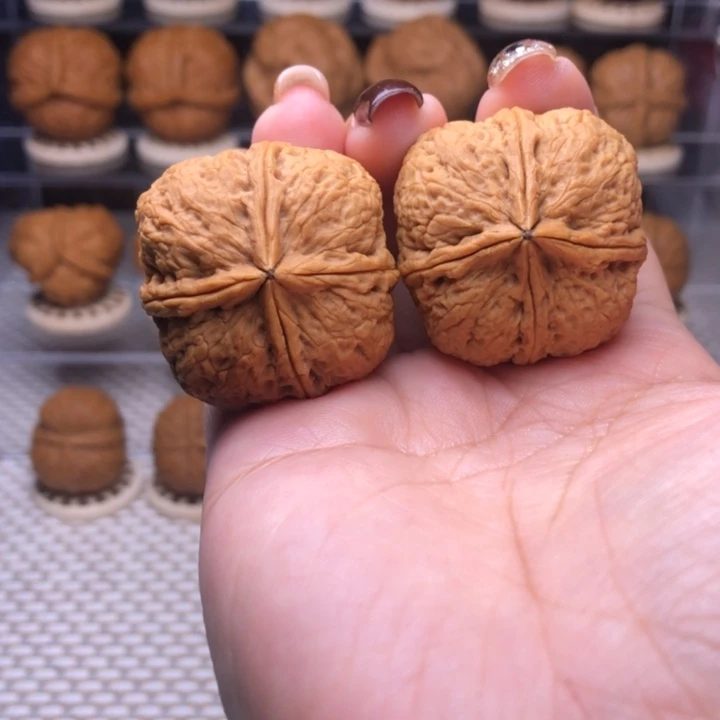 文玩核桃把件18号方块四楞36尺