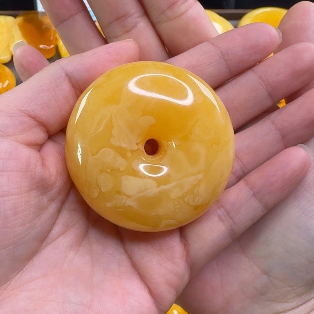 蜜蜡毛衣链未镶嵌顺*