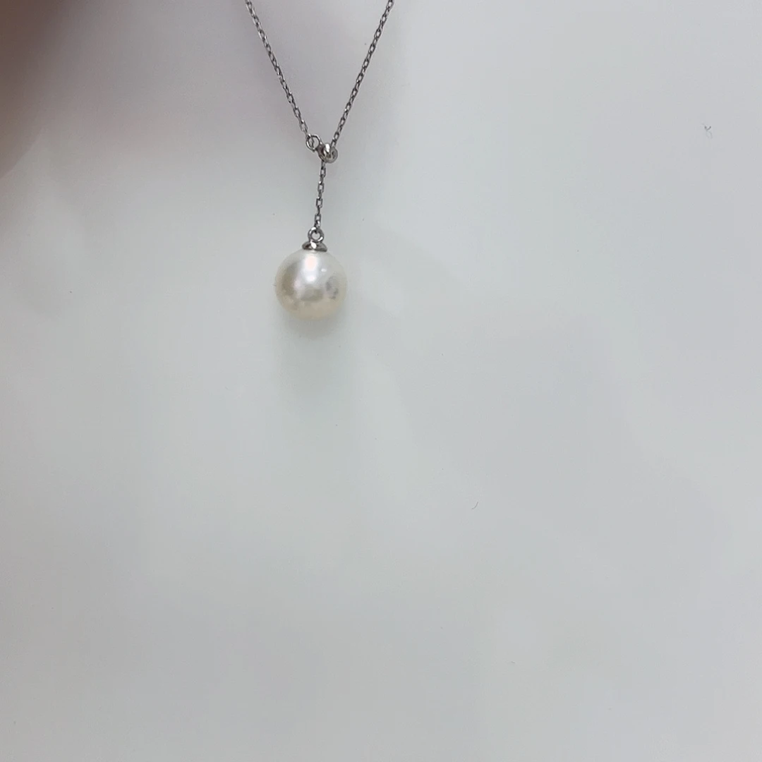 淡水珍珠套链银S925镶嵌a 1324
